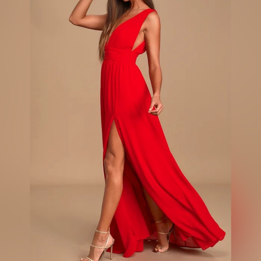 Heavenly Hues Red Maxi Dress